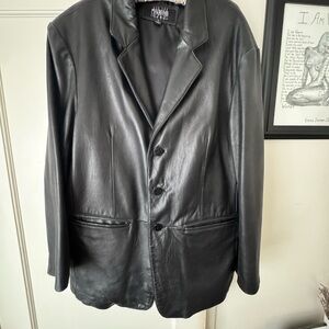 Wilson’s Leather/ Pelle Studio Men's Black Leather Jacket size Large